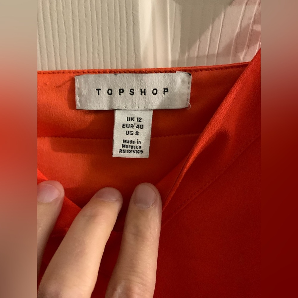Topshop, red, cami top, size large - Picture 2 of 3